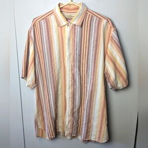 TOMMY BAHAMA Stripes Casual Buttons Down Men Shirt Size L 70' Style And Colors